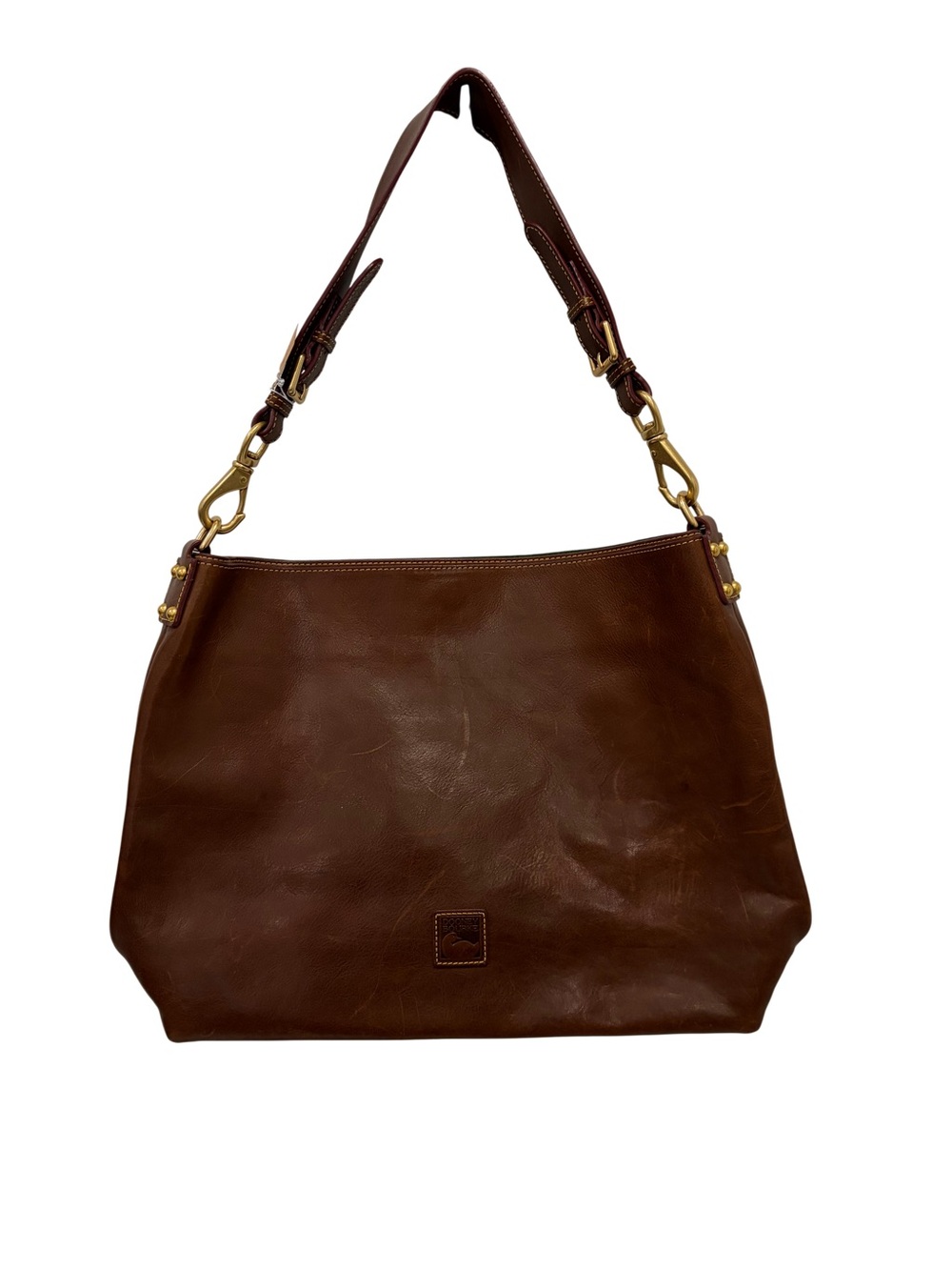 Dooney & Bourke Brown Leather Shoulder Hobo Bag